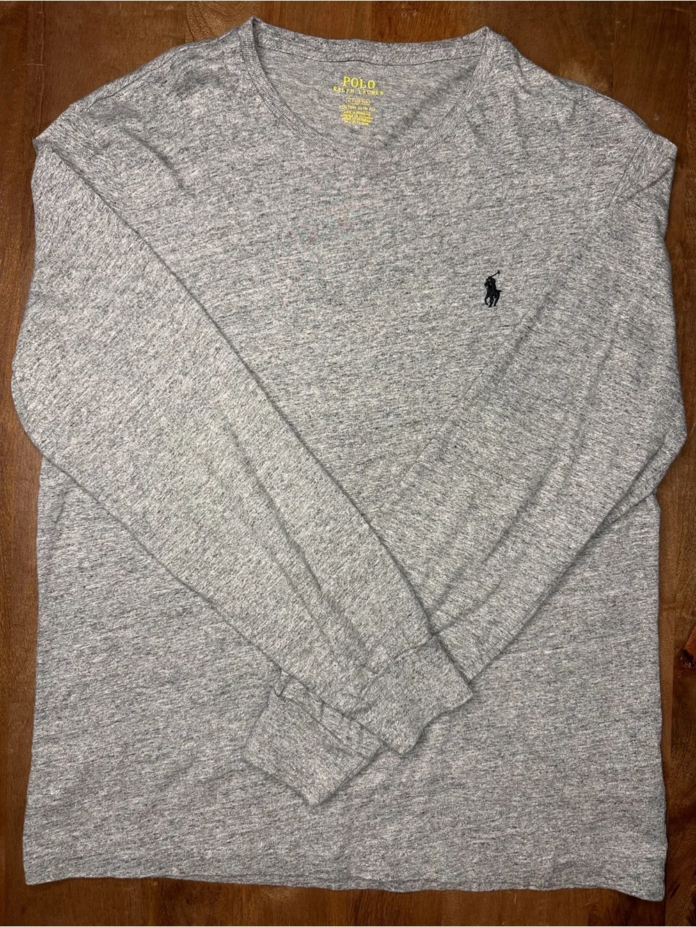 Polo by Ralph Lauren Heather Gray Long Sleeve Crew Shirt